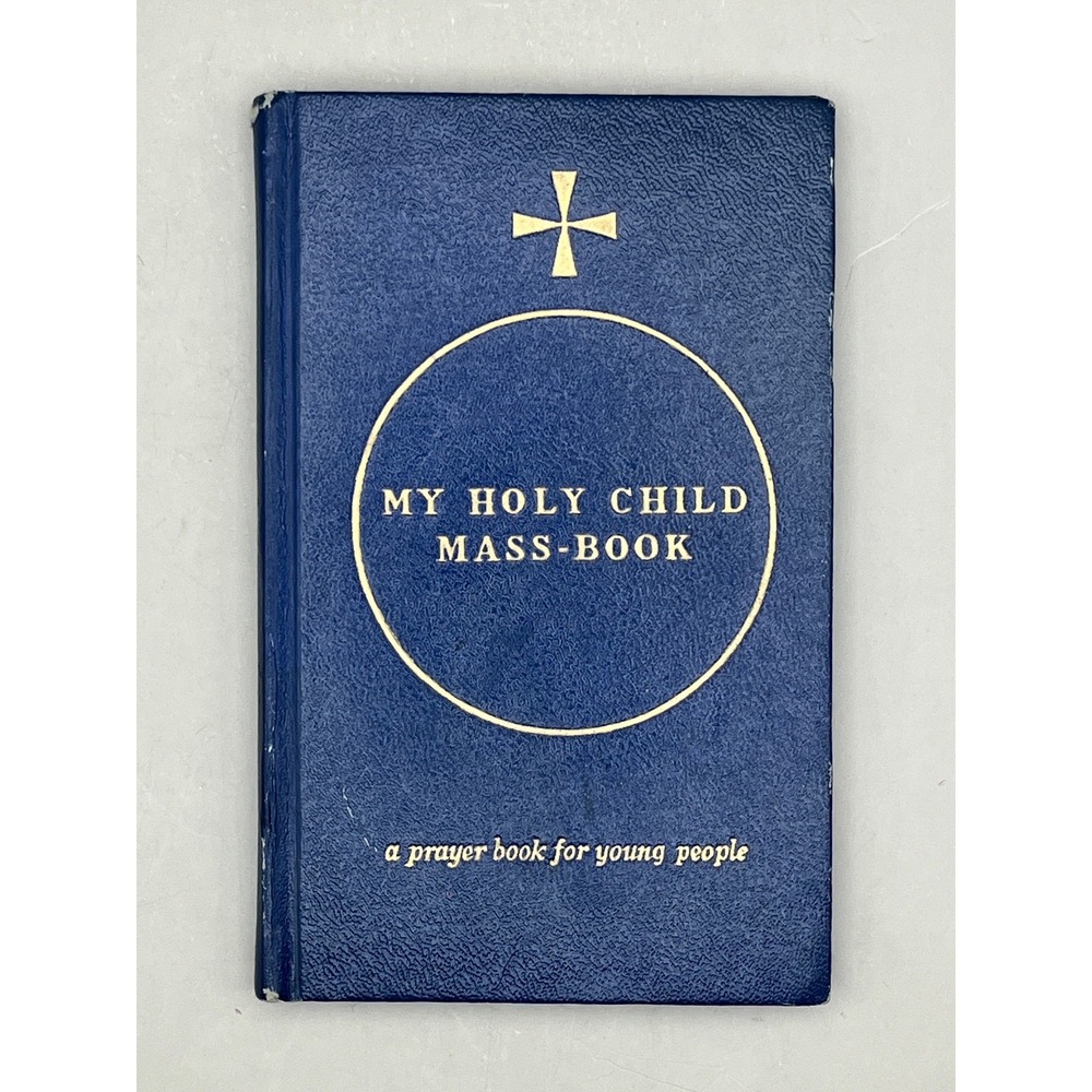 Vtg 1959 Catholic Holy Child Mass-Book Prayer Book Lithographed Bound In Italy
